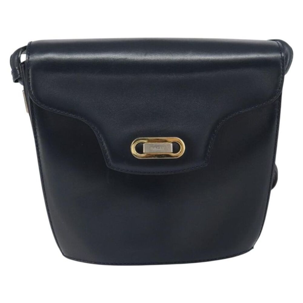 Bally Vintage Leather Black Leather Shoulder Bag Bag